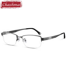 Óculos masculino de grau de titânio super qualidade, semi-armação, óculos para homens ópticos 2024 - compre barato