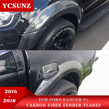 6 Inch Fender Flares With Carbon Fiber Color Mudguards For Ford Ranger Wildtrak T7 2016 2018 2018 Double Cabin 2024 - buy cheap