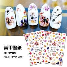 Nail Art  Water Sticker Flower Sexy Leopard Beauty Slider Bloom Colorful Plant Pattern 3D Manicure Sticke Nails Decorations 2024 - buy cheap