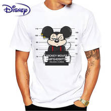 Disney camiseta estampa de mickey mouse feminina, camiseta de desenhos animados para homens e mulheres mesmo parágrafo de manga curta liquidação 2024 - compre barato