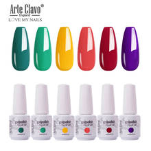 Arte clavo-esmalte em gel para unhas, 6 peças, 85 cores, arte de unha, esmalte em gel uv, verniz, 8ml, todos para manicure 2024 - compre barato