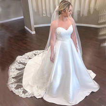 Vestido de novia de encaje satinado, traje de novia, novedad de 2021 2024 - compra barato