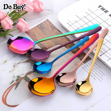 1 Pcs Colorful Tea Spoon Coffee Spoon Ice Cafe Scoop Long Handle Spoons Drinking Flatware Teaspoon Kitchen 2024 - buy cheap