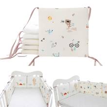 6 Pcs Baby Soft Cotton Crib Bumper Newborn Bed Cot Protector Pillows Cushion Mat 2024 - buy cheap