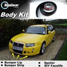 Deflector de labios de parachoques para Rover 75 / 750 1998 ~ 2005, faldón Spoiler delantero para ventiladores TopGear, personalización de automóviles, Kit de carrocería, tira 2024 - compra barato