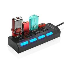 USB2.0 Splitter With Individual Switch Universal 4 Port USB HUB Multifunction Convenient 2024 - buy cheap