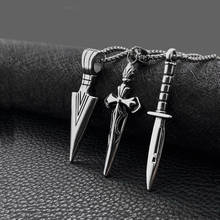 Fashion Titanium Steel Pendant Sword Shape Stainless Steel Cross Pendant Domineering Retro Punk Jewelry Hot Sale 2024 - buy cheap