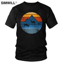 Men's Wild Life Animal Tshirt Vintage Save Deer T Shirt Short Sleeved 100% Cotton Leisure Tee Tops Awesome Sunset Clothing Gift 2024 - buy cheap