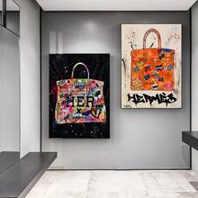 Graffiti Colorful Handbags and Orange Handbags Posters and Prints Canvas Paintings Wall Art Pictures for Living Room Decor 2024 - buy cheap