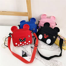 Disney-bolso de hombro informal para niños y niñas, bandolera de lona con dibujo de Minnie y Mickey, diagonal, escolar para estudiantes 2024 - compra barato