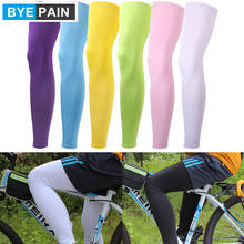 1Pair BYEPAIN Compression Leg Sleeves for Men Women - Full Length Stretch Long Sleeve with Knee Support, Non-Slip Inner Bands 2024 - buy cheap