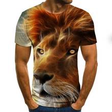 Nova moda 3d impresso animal padrão camiseta streetwear masculina e feminina moda camiseta harajuku camisa 2024 - compre barato