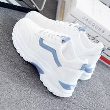 Sapatos femininos borracha vulcanizada, calçado feminino sneaker confortável respirável branco plataforma casual 2020 2024 - compre barato