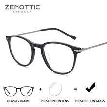 Zenottic anti-azul-ray prescrição óculos unisex óptica miopia hyperopia óculos quadro retro photochromic claro eyewear 2024 - compre barato