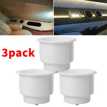 3Pcs Recessed Drop in Plastic Cup Drink Can Holder with Drain for Boat Car Marine Rv (White) 2024 - buy cheap