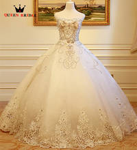Luxury Wedding Dress Ball Gown Sweetheart Tulle Lace Beading Diamond 2022 New Design Bridal Dresses Custom Made SH17 2024 - buy cheap
