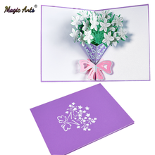 3D Flowers Pop-Up Mothers Card Birthday Gift with Envelope Greeting Card Postcard A Bouquet of Gardenia All Occasions 2024 - buy cheap