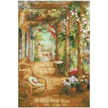 Paisagem de jardim patterns conjuntos de bordado ponto cruz 11ct 14ct 18ct faça você mesmo kits de ponto cruz chinês bordado 2024 - compre barato