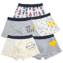 Boys Underwear 5 pcs/ lot  Boxer high quality cotton panties Children Cartoon boxer kids underpants 2024 - buy cheap