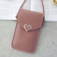 Mini bolso de hombro con pantalla táctil para mujer, cartera pequeña cruzada de cuero, a la moda, para tarjetas, para teléfono móvil 2024 - compra barato