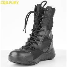 CQB-botas militares tácticas para hombre y mujer, zapatos de seguridad laboral, botas de combate del ejército negro, zapatos de desierto, talla 36-46 2024 - compra barato