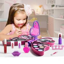 Portable Kids Girls Makeup Toy Princess Girl Butterfly Shape Make up Set Lipstick Eye Shadow Pretend Play Toy 2024 - buy cheap