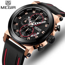 MEGIR Brand Watch Men Fashion Luxury Business Quartz Watches Mens Casual Sport Waterproof Silicone Wristwatch Relogio Masculino 2024 - buy cheap