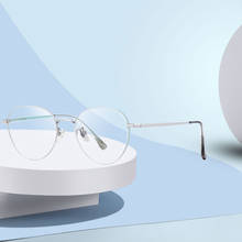 Óculos de titânio puro, armação de óculos ópticos com aro total, óculos feminino estilo recém-chegado, óculos quentes 2024 - compre barato