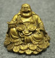 Estatua de Buda Maitreya, figura de budismo chino, cobre, riqueza, feliz, risa 2024 - compra barato