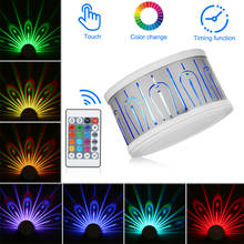 Proyector de luz LED de colores lámpara de noche táctil + Control remoto, luz de proyección romántica con USB y función de temporizador 2024 - compra barato