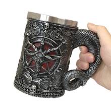 Goat Skull Beer Mug Cool Coffee Cup Resin Stainless Steel Creative Tea Water Drinkware 2024 - buy cheap