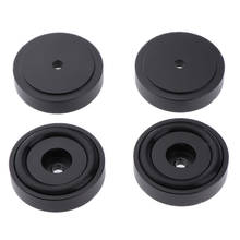 4 Pack Aluminum Plastic Speaker AMP 30x10mm Isolation Feet Pad Stand Base For computer CD Player Turntable DAC Radio Black 2024 - buy cheap