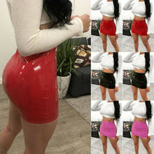 2020 Women Sexy Pencil Skirts Women Zipper High Waist Skirt Pure PU Leather Skirt Stretch Bodycon Short Mini Skirts Hot Skirts 2024 - buy cheap