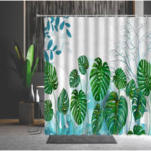 Shower Curtain Tropical Plants Tree Nordic Style Natural Landscape Machine Washable Bathroom Curtains Bath Curtains With Hooks ​ 2024 - buy cheap