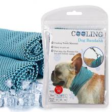 Gelo instantâneo cão de refrigeração bandana cachecol para animais estimação cães pequenos bulldog verão poliéster sunstroke refrigeração pescoço envoltório cachorro colar perro 2024 - compre barato