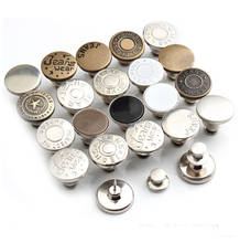 5Pcs Detachable Retro Metal Buttons Snap Fastener Pants Button For Jeans Adjustable Waist Button Sewing-Free Perfect Fit 2024 - buy cheap