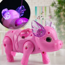 Kid Toys Walking Singing Musical Light Pig Electric Toy With Leash Interactive Light Decorations Make Music And Light Toys 2024 - buy cheap