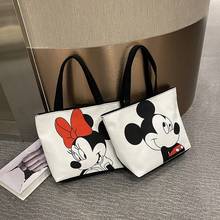 Disney mickey mouse canves shoulder messenger bag cartoon girl  boy handbag 2024 - buy cheap