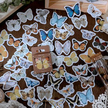 46pcs/box Vintage Brief History of Butterflies decoration paper sticker package DIY diary decoration sticker album scrapbooking 2024 - buy cheap