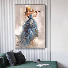 Pinturas en lienzo de arte moderno para pared, carteles e impresiones de chica bailarina, impresiones artísticas en lienzo para sala de estar 2024 - compra barato