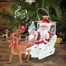 Electric Santa Claus Christmas Dolls Elk Sled Toy Universal Car with Music Christmas Tree Ornaments Kids Christmas Gifts Toy 2024 - buy cheap