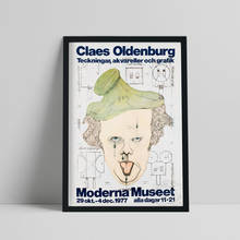 Claes Oldenburg Exhibition Museum Poster, Scandinavian Print, Funny Claes Oldenburg Self Portrait, Vintage Sweden Wall Stickers 2024 - buy cheap