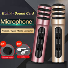 Micrófono de Karaoke profesional para teléfono móvil, Mini condensador para Android, IOS, Windows, con cable 2024 - compra barato