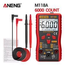 ANENG M118A Mini Multimeter Digital 6000counts DC Current Voltage Tester True Rms Tranistor Resistance Meter with Flashlight 2024 - buy cheap