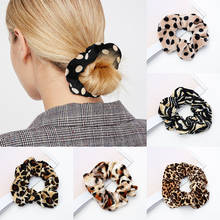 Woman Velvet Leopard Scrunchies Hair Ring Ties For Girls Ponytail Holders Rubber Band Elastic Hairband Hair Accessories Headwear 2024 - buy cheap