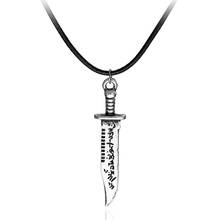 Movie Jewelry Supernatural Evil Force Dagger Design Rope Leather Necklace Vintage PUNK Pendant Necklace Man Women Choker Jewelry 2024 - buy cheap