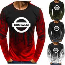 Gradient O neck pullover Sweatshirts Nissan Motors Car Logo Printed Casual Cotton Men Hoodies Hip Hop Harajuku Men Clothing 2024 - buy cheap
