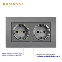 KAMANNI  With Dual Home USB Plug Charger Wall-Mounted Double EU Standard Stainless Steel Panel Electronic Socket  Power Socket 2024 - buy cheap
