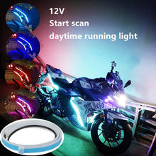 2pcs 12V Waterproof DRL Daytime Running Light Flexible Car LED Strip Brake Backup Rear Turn signal Yellow flow Motorcycle Light 2024 - buy cheap