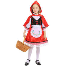 Children's Halloween Fairy Little Red Riding Hood Costumes Girls Pastoral Style Dress Up Stage Drama Costumes 2024 - buy cheap